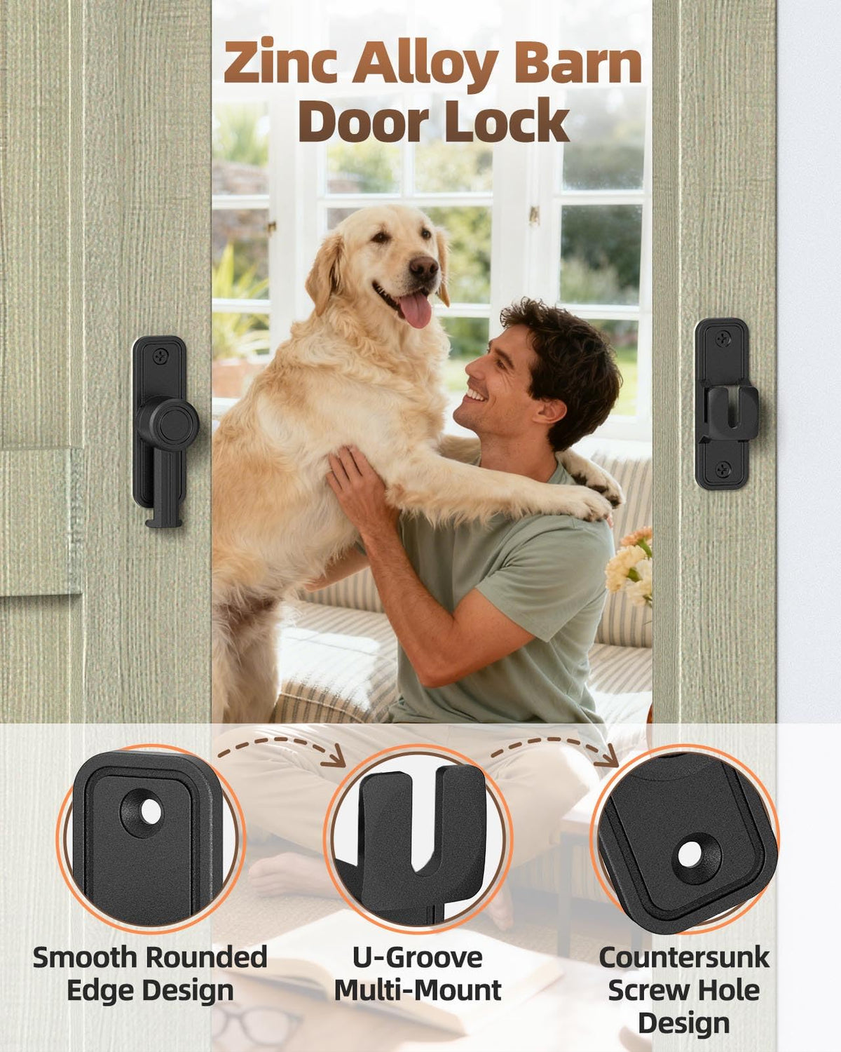 SecureLatch installation kit with spacers enables precise alignment on diverse doors.