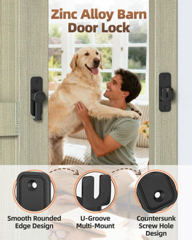 SecureLatch installation kit with spacers enables precise alignment on diverse doors.
