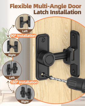 SecureLatch universal compatibility across bathroom, cabinet, shed, and garden doors.