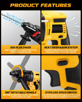 Securitoday 360-degree adjustable handle and depth gauge improve control