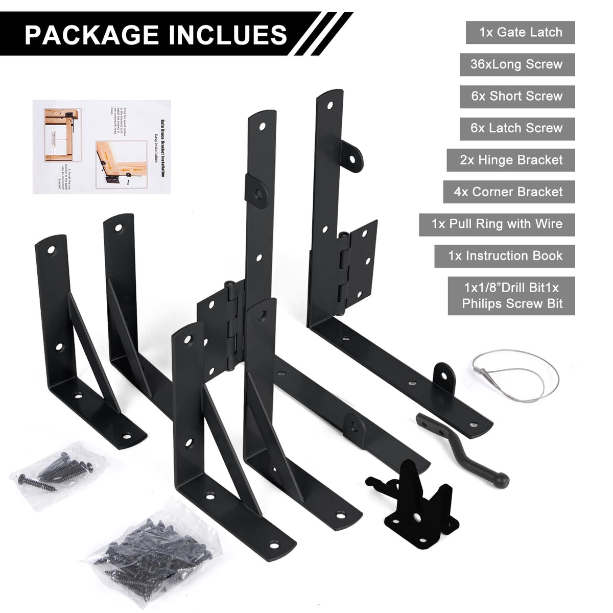 Securitoday gate latch included for easy, secure closure.