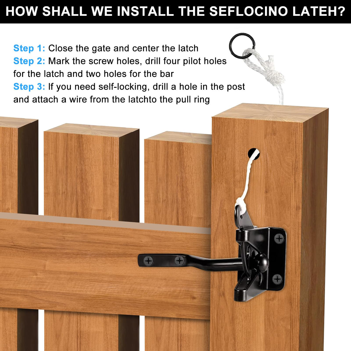 Securitoday wood fence driveway setup illustrating quick installation.