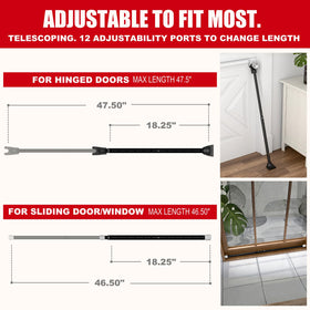 SecurityMan angled rubber bottom maintains floor contact without scratches.
