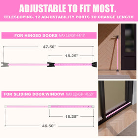 SECURITYMAN door bar sliding cap enables secure use on sliding doors.