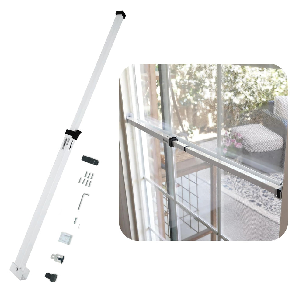 SECURITYMAN sliding door bar with adjustable range offers secure flexibility.