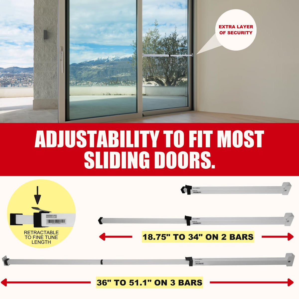 SECURITYMAN anti lift lock visible on the bar provides added deterrence.