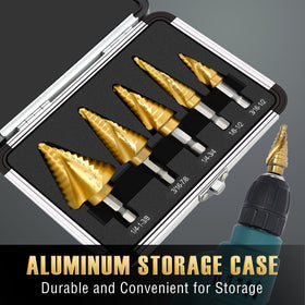 Sedianas 118-degree split-point tip helps self-center and prevents wandering during drilling.