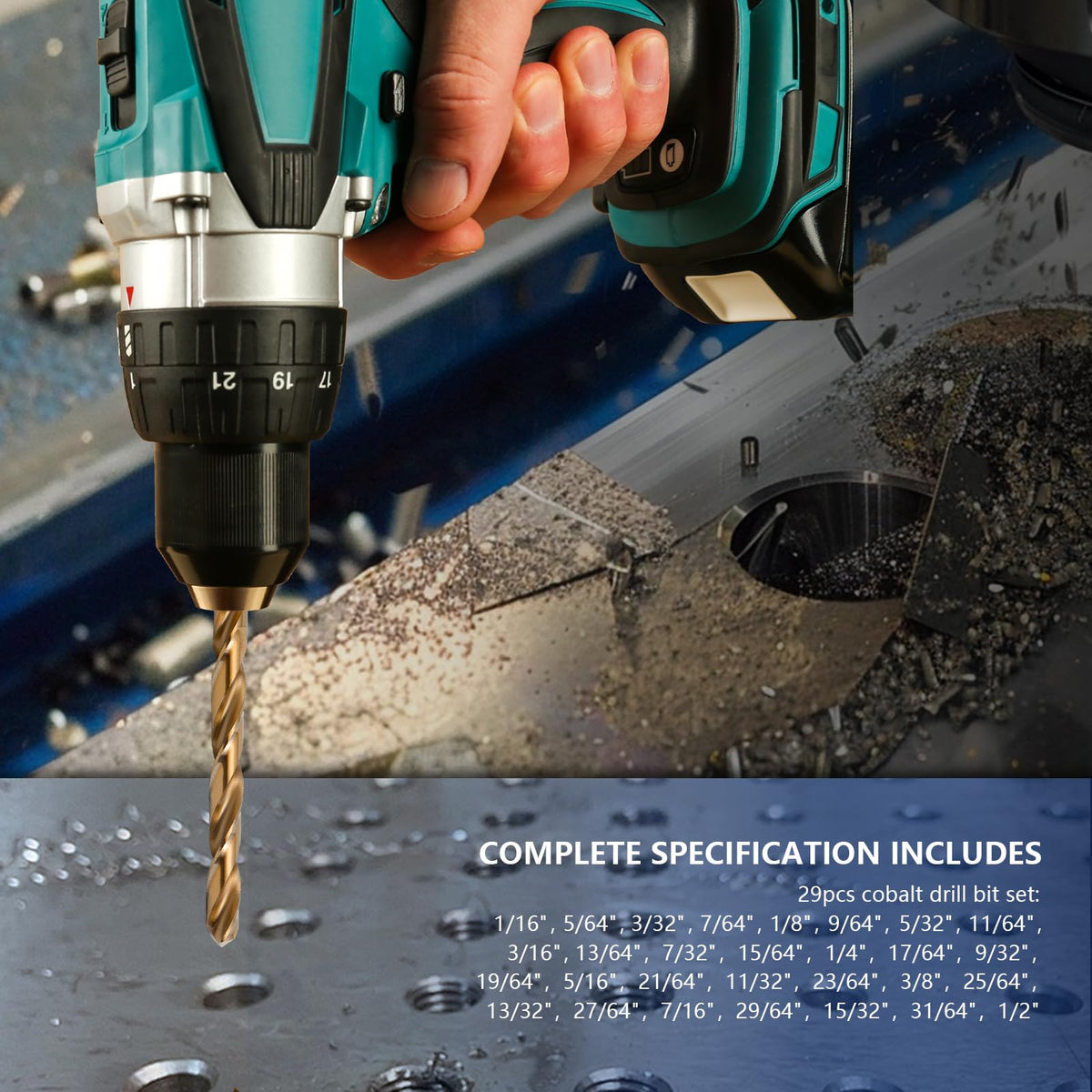 SEDIANAS 135-degree split-point tip ensures precise starts on tough materials