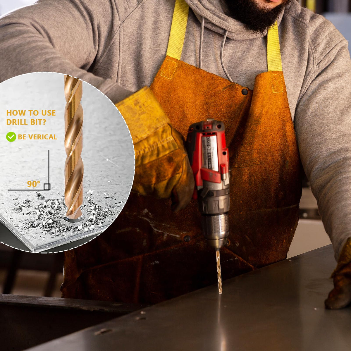 SEDIANAS cobalt drill bit performing cleanly on tough metals with chip clearance.