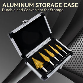 Drills 50 sizes from 1/16 to 1-3/8 inches for versatile projects.
