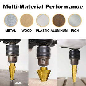 Includes 5 common sizes covering 50 drill sizes for quick projects.