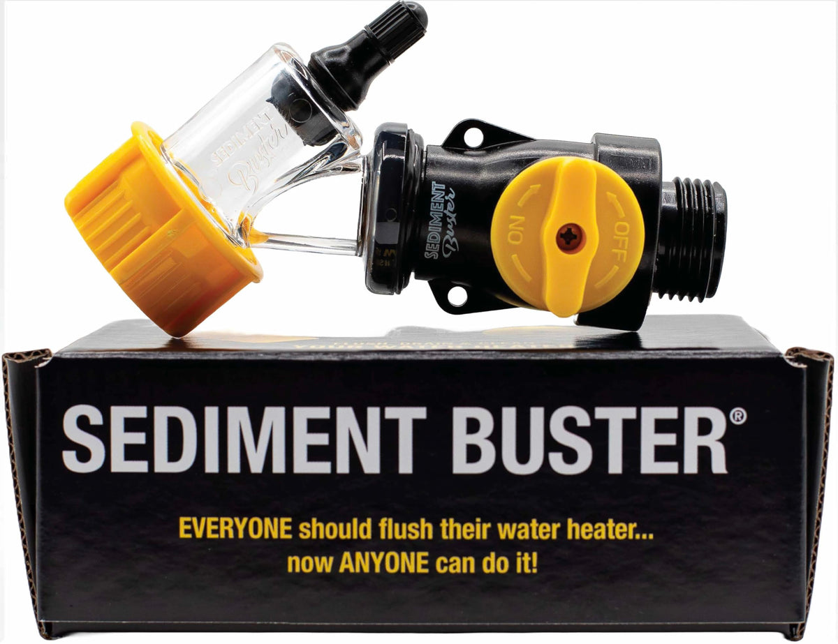 Sediment Buster see-through window for real-time cleaning monitoring.