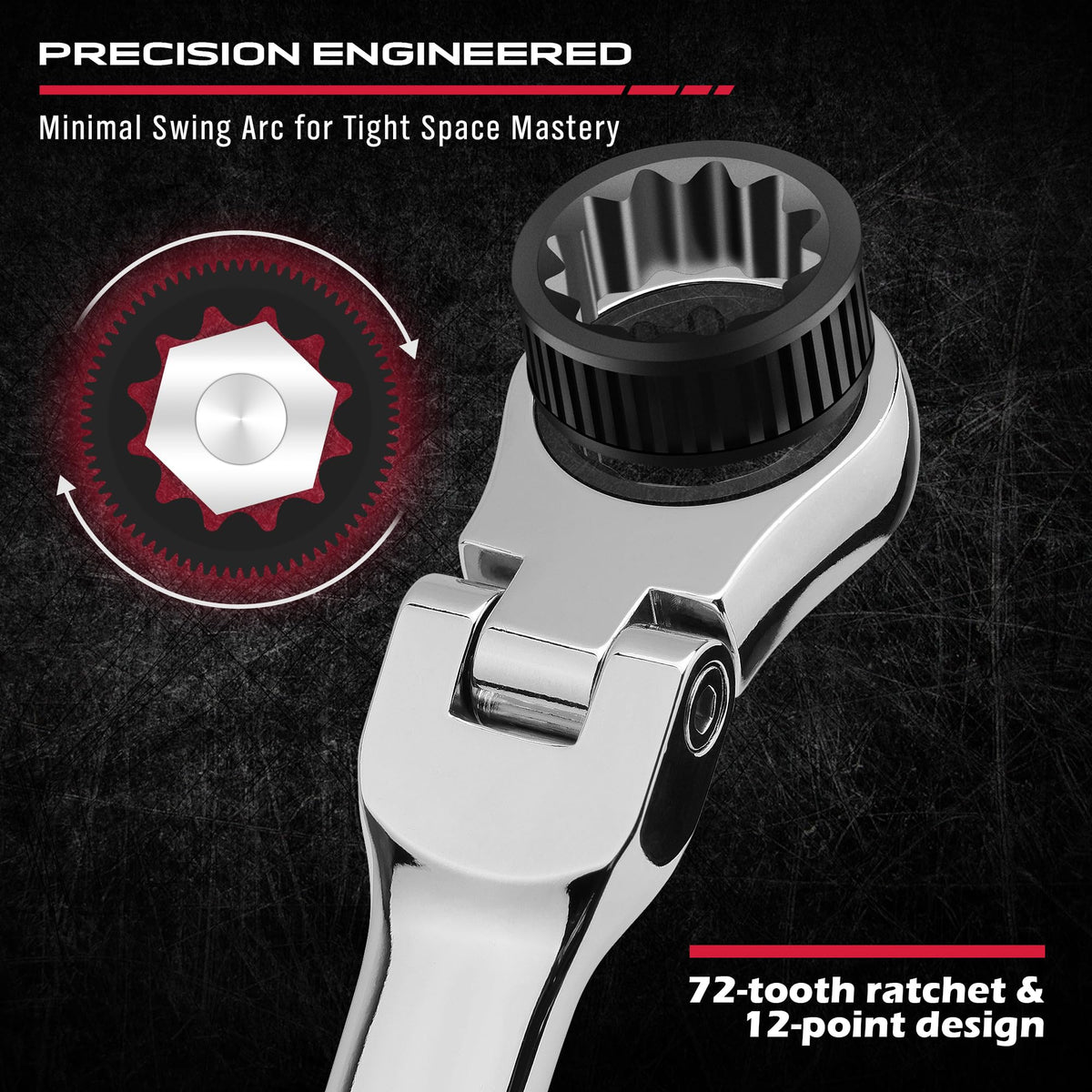 SEDY 180-degree rotating flex-head enables leverage from unusual angles