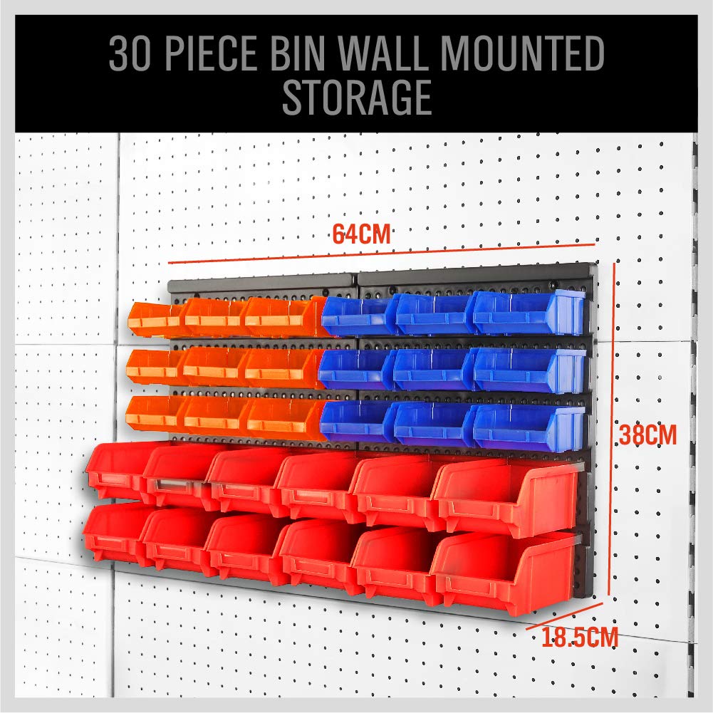 SEDY rack on peg boards enables quick access to screws and small parts