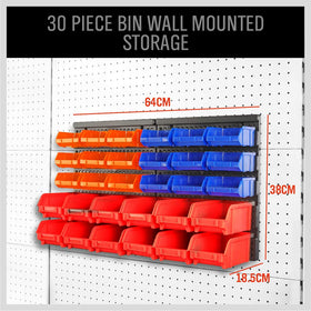 SEDY rack on peg boards enables quick access to screws and small parts