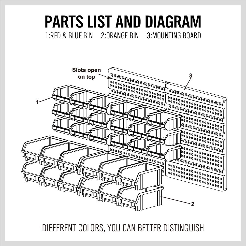 Two durable peg boards support customizable storage options