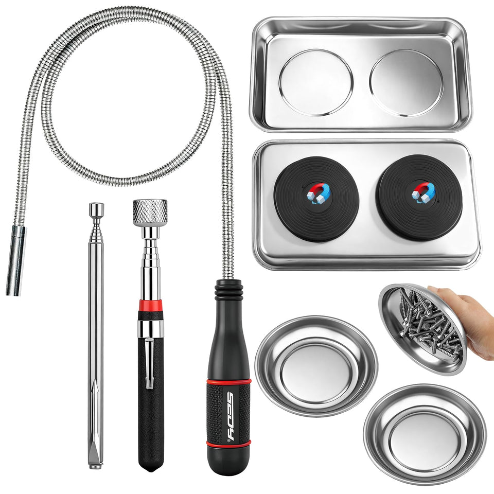 SEDY 31-inch telescoping magnetic pickup stick reaches into engine bays for fast retrieval