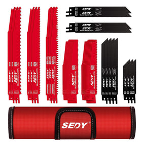 SEDY 36-piece saw blade set for wood and metal cutting versatility