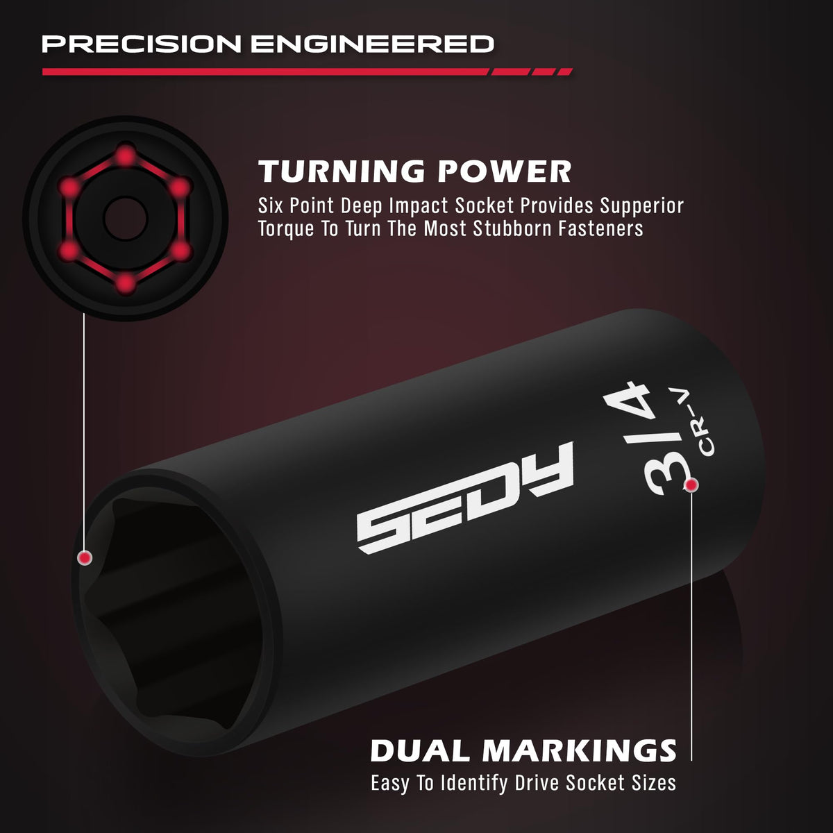 SEDY 3/8 universal swivel joint enables flexible angles