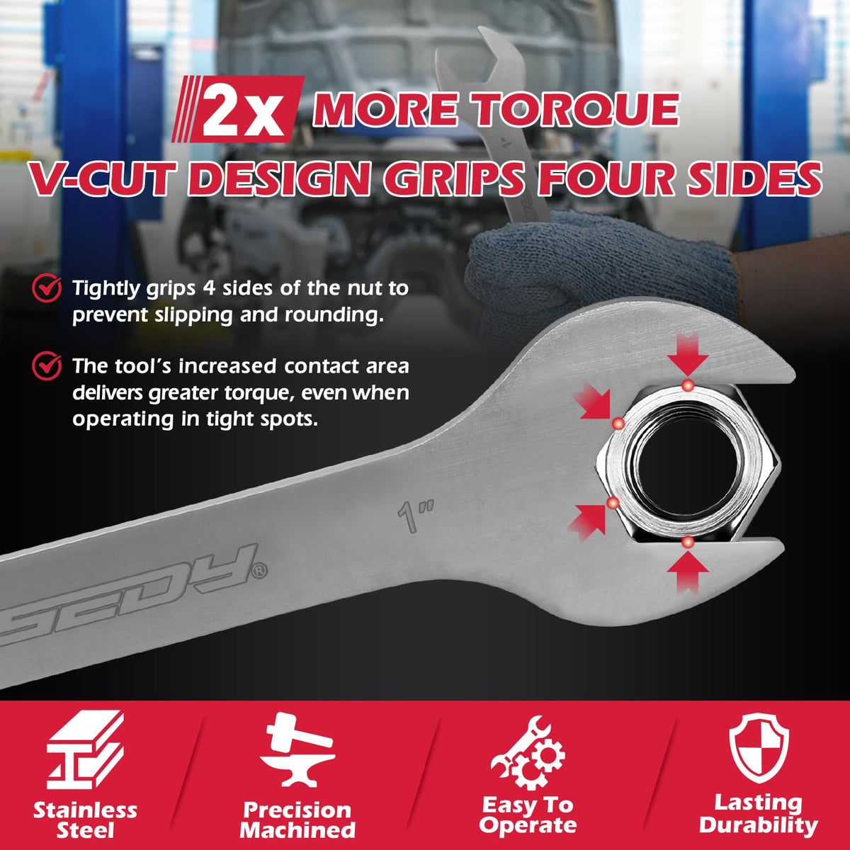 Slim 3 mm thickness reaches tight spots without crowding other components.