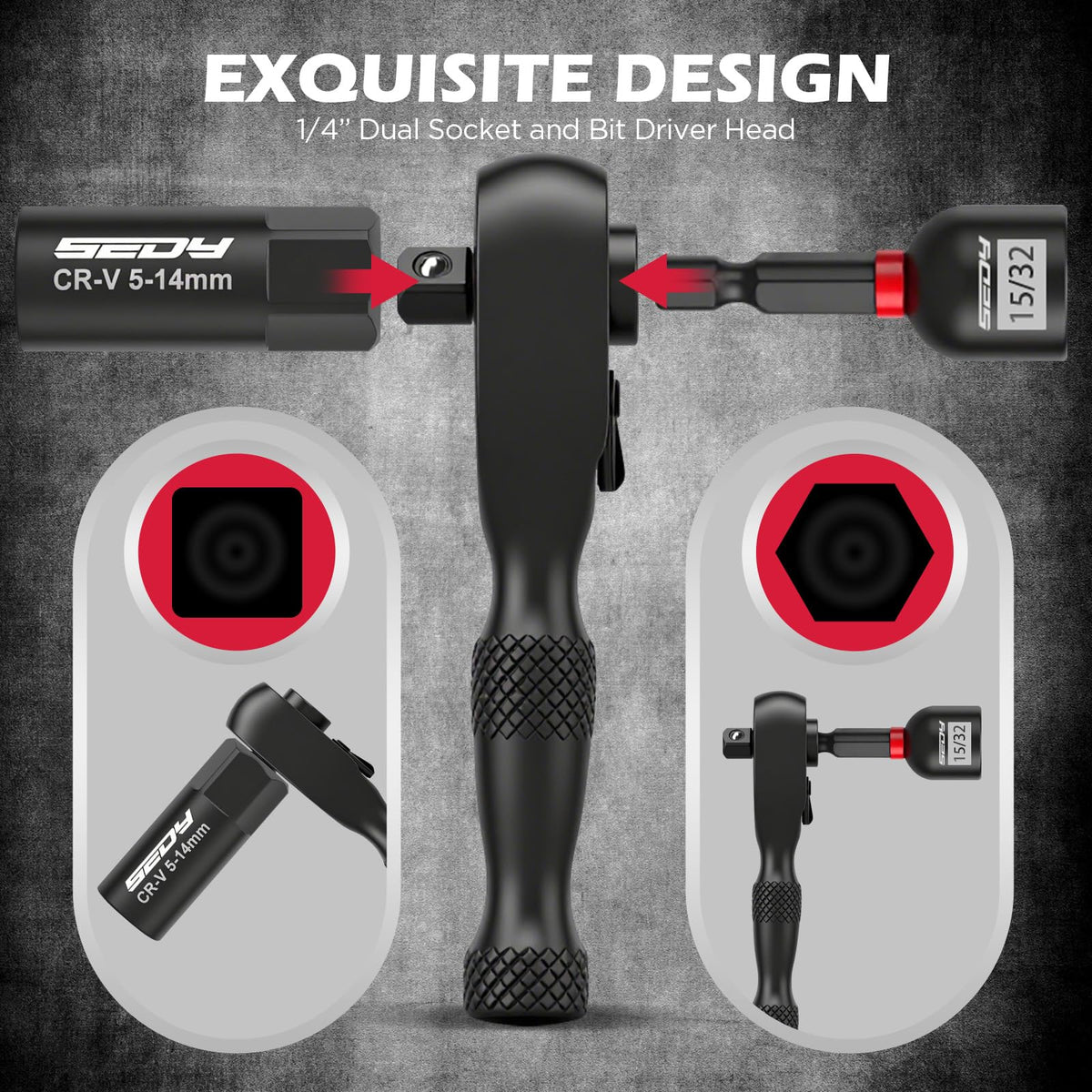 SEDY deep nut drivers with reinforced walls for tough fasteners