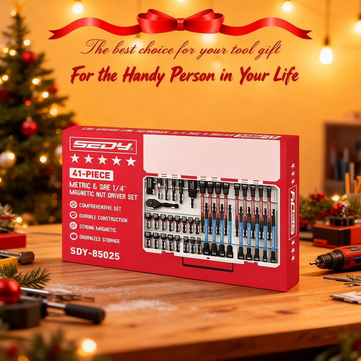 SEDY magnetic nut drivers secure screws during auto and workshop tasks