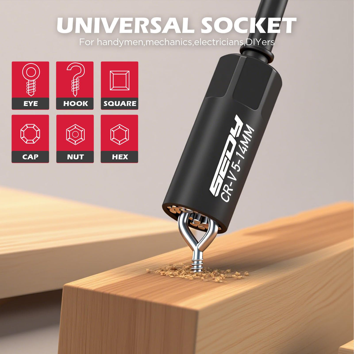 SEDY quick-change bit holder for fast bit swaps