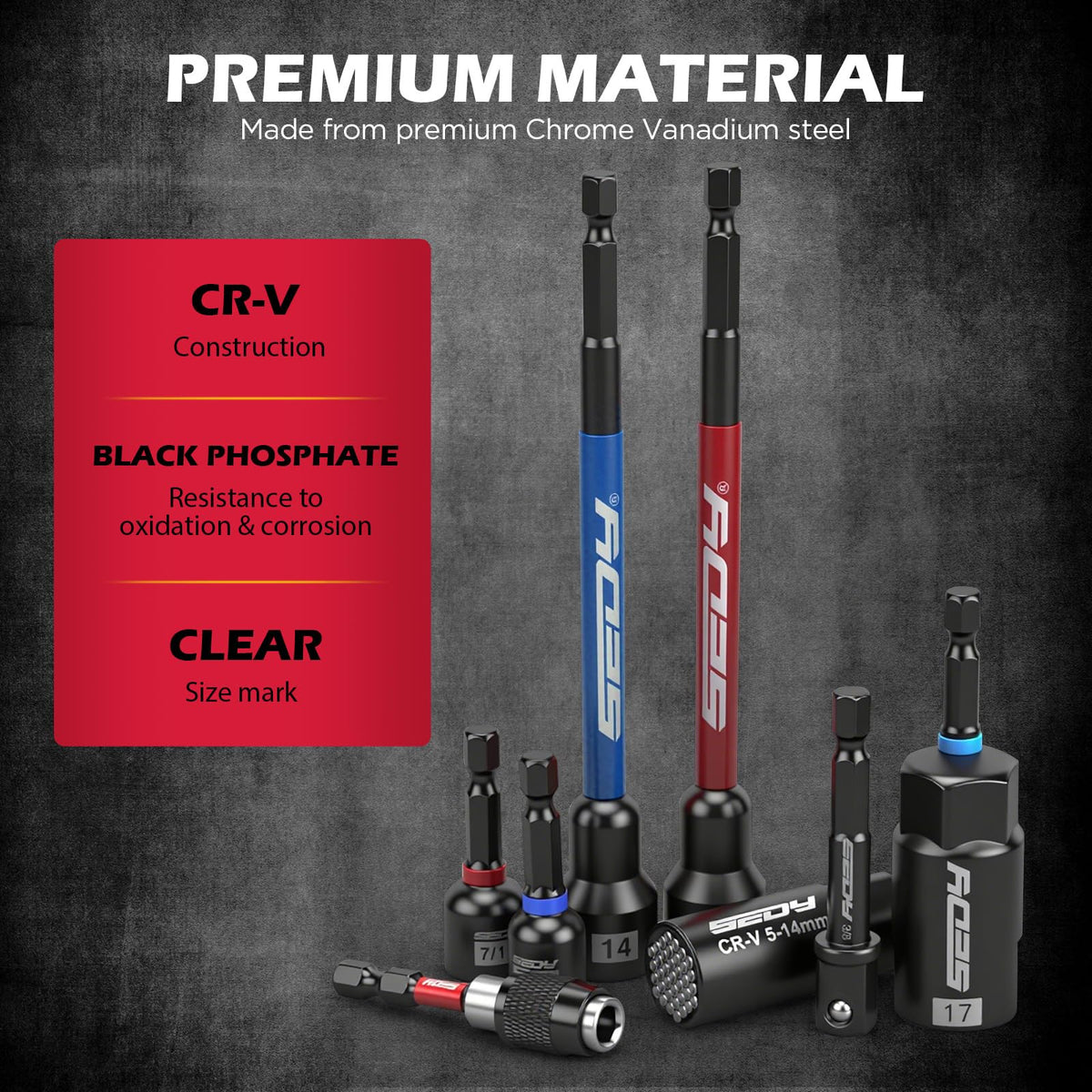 SEDY wing nut driver offering stable leverage during assembly