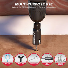 SEDY 18mm wing nut driver ready for larger wing nuts and eye bolts