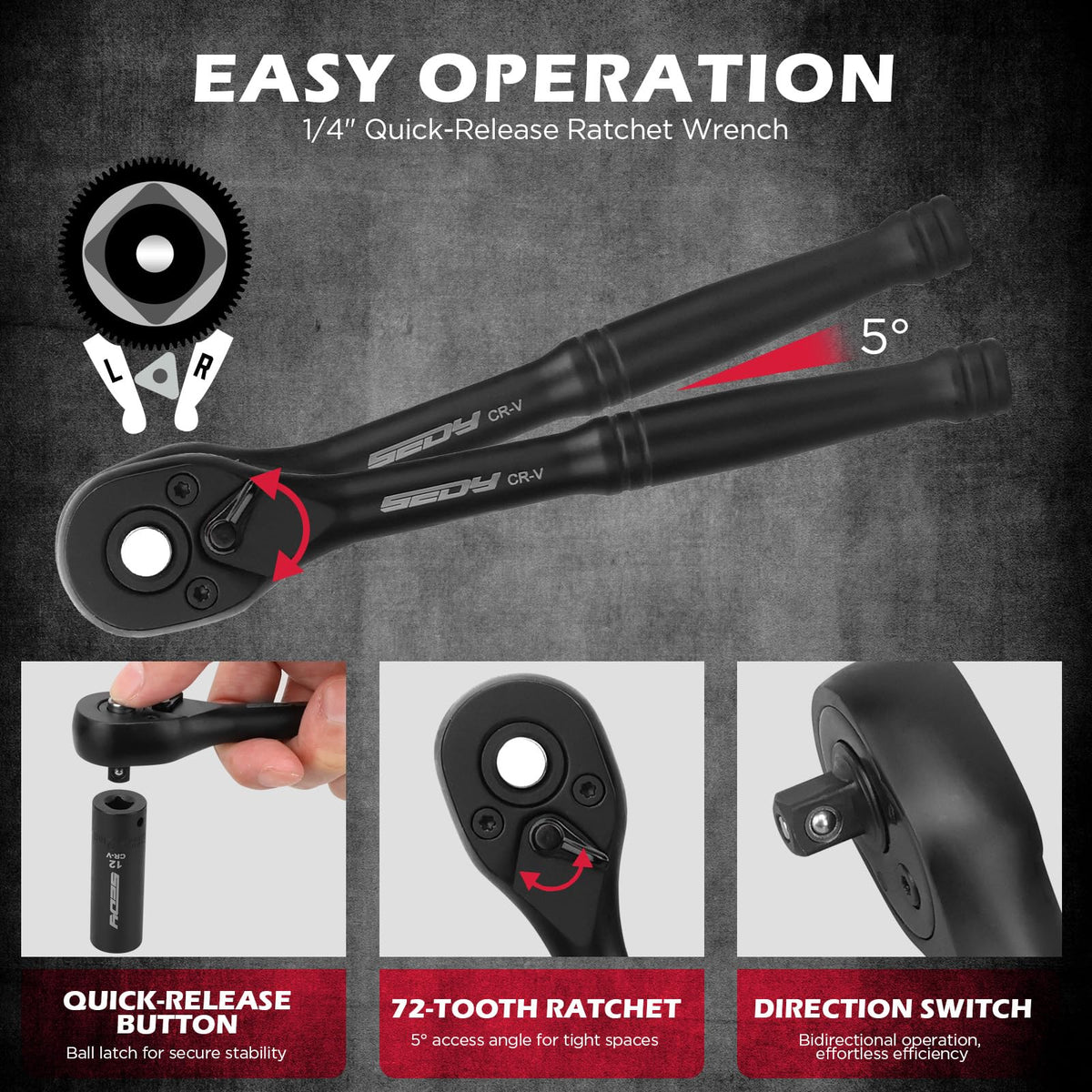 SEDY extension bar for improved leverage in tight spaces