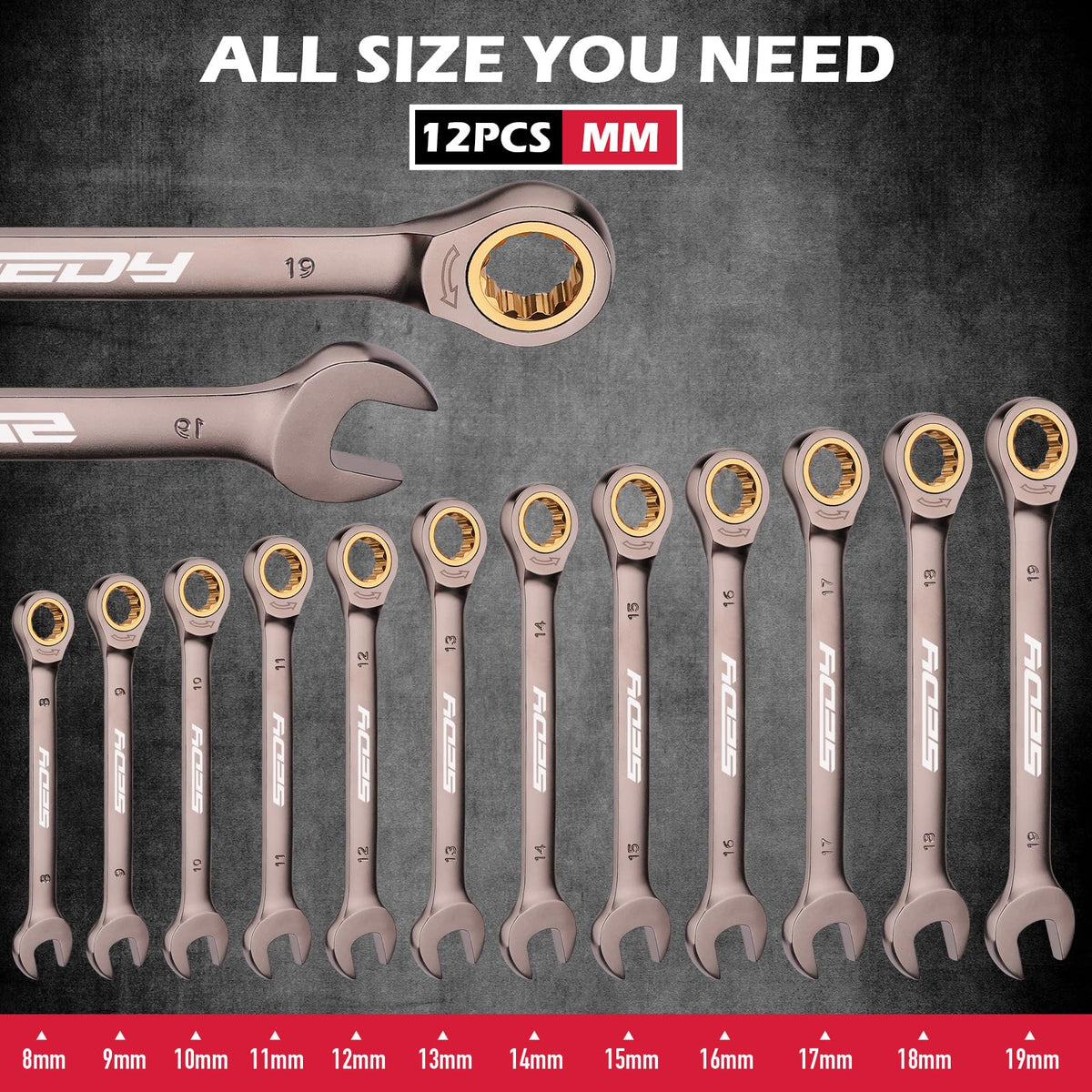 SEDY 72-tooth ratchet gear close-up enabling precise tightening