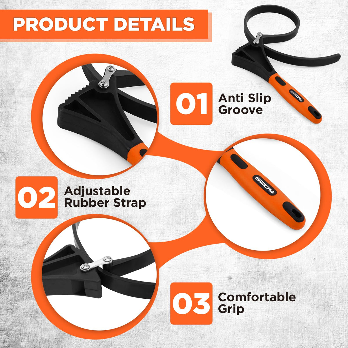 SEDY anti-slip cushioned grips reduce fatigue during long repairs