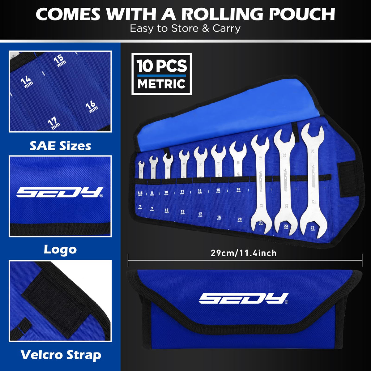 SEDY polished nickel finish provides smooth handling during repairs.