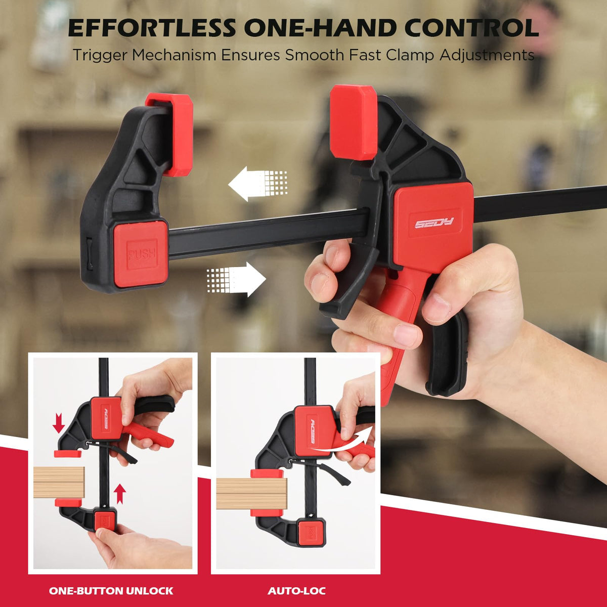 SEDY 12-to-24 inch extension adds versatility for large assemblies.