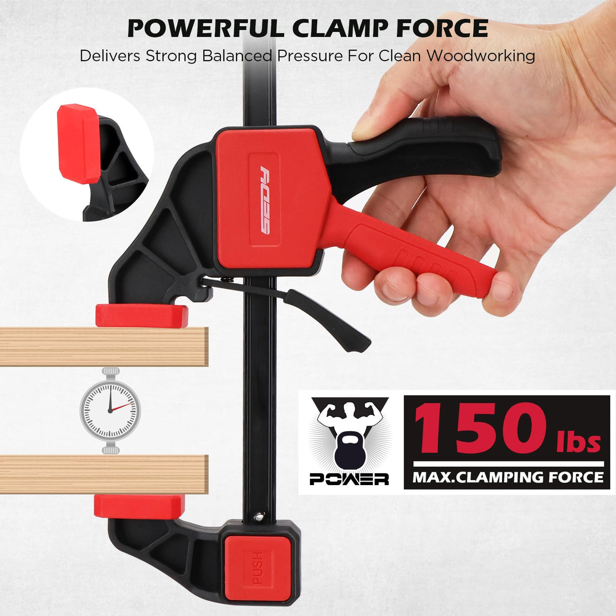 SEDY clamp connector links extend reach for wider boards.