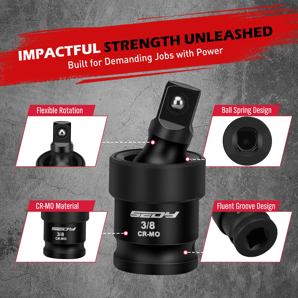 SEDY protective black phosphate coating detail reduces grime buildup