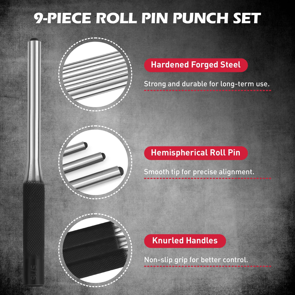 SEDY chrome vanadium steel punches resist impact for heavy-duty tasks
