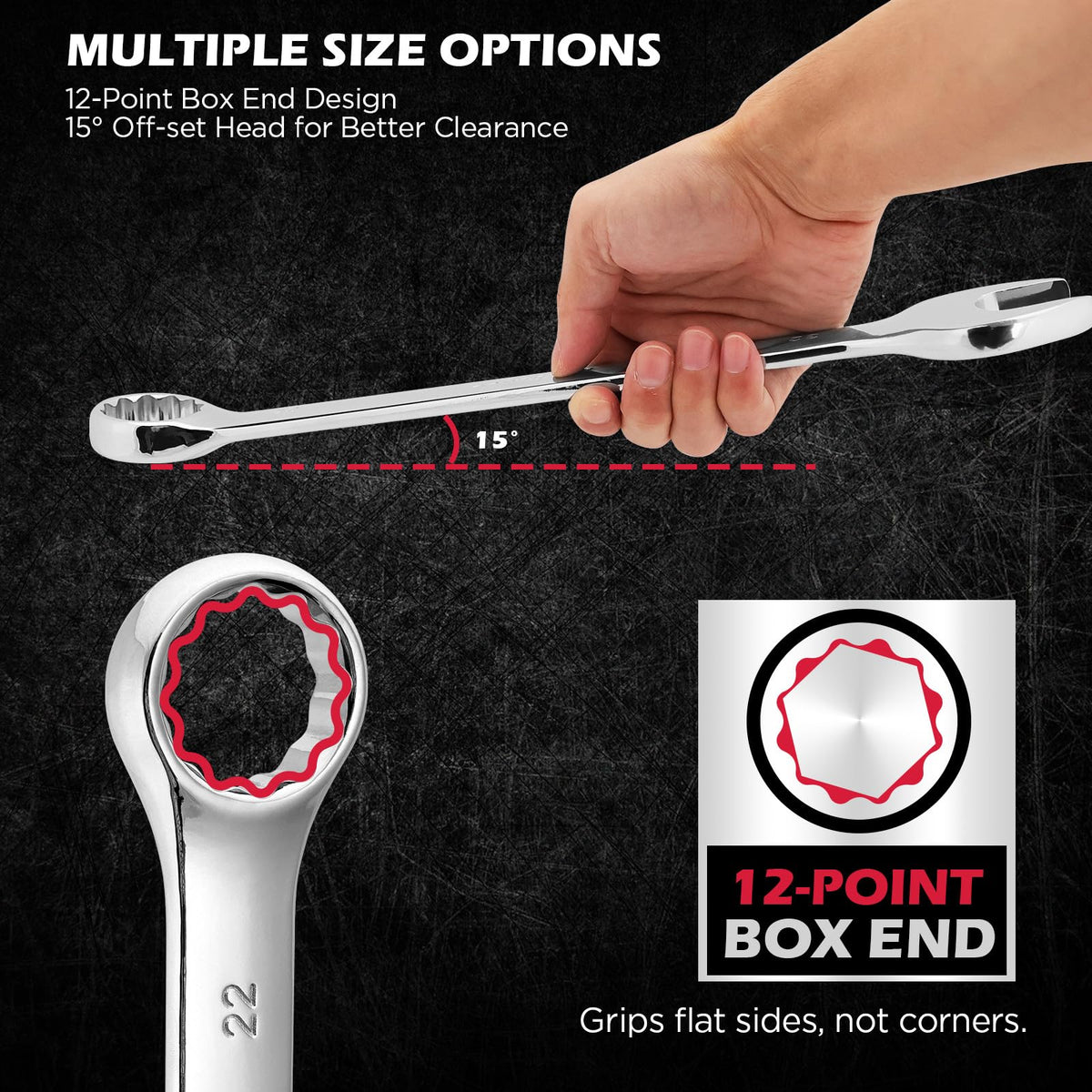 SEDY chrome vanadium steel wrenches deliver durability and corrosion resistance.
