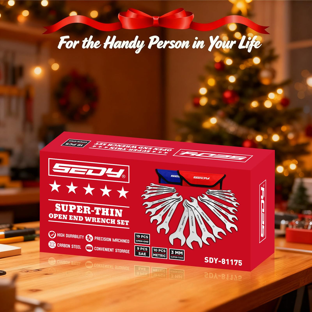 Compact and portable set ready for on-the-go repairs.