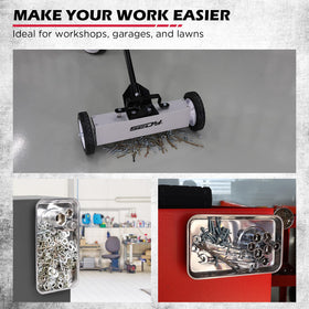 SEDY compact design stores easily while handling tough metal debris cleanup.