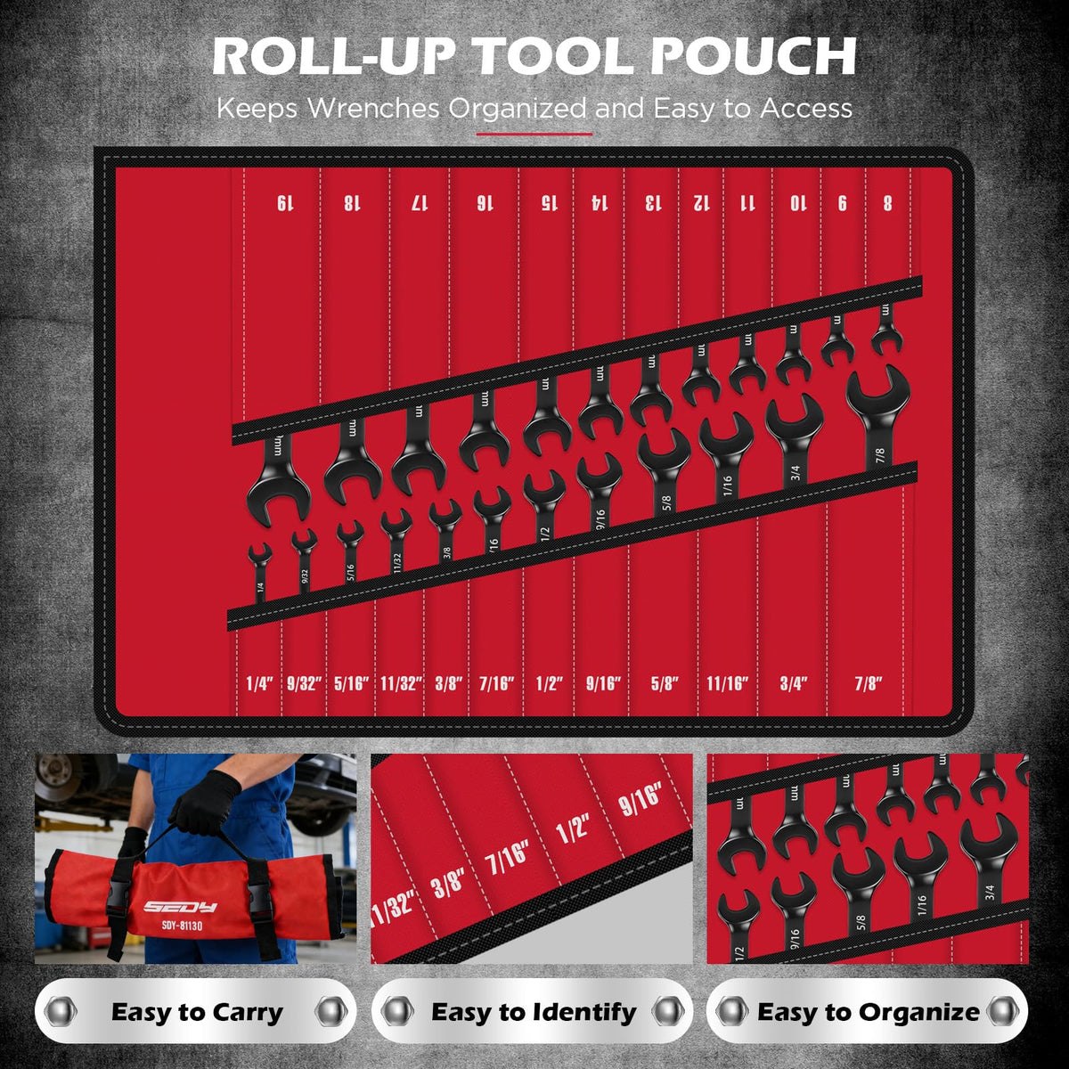 SEDY compact set design fits a cluttered toolbox