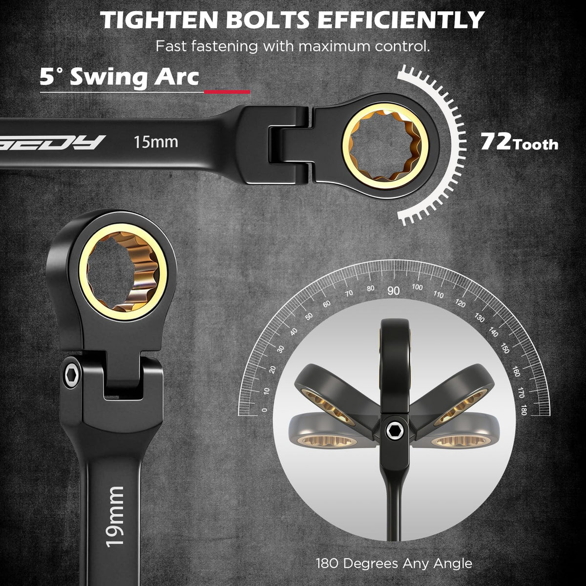 SEDY CR-V steel wrenches deliver high strength for daily use