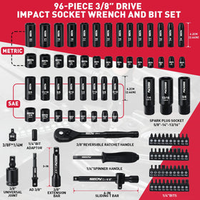 SEDY Cr-V steel sockets resist heavy torque and corrosion.