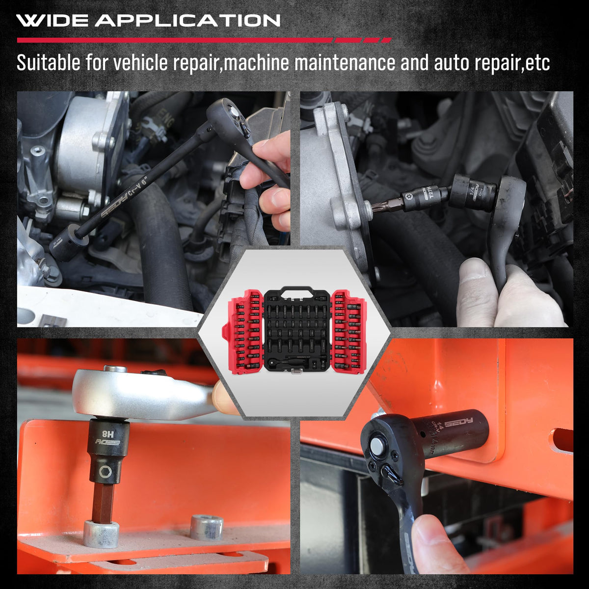 SEDY deep sockets handle larger bolts in demanding jobs.