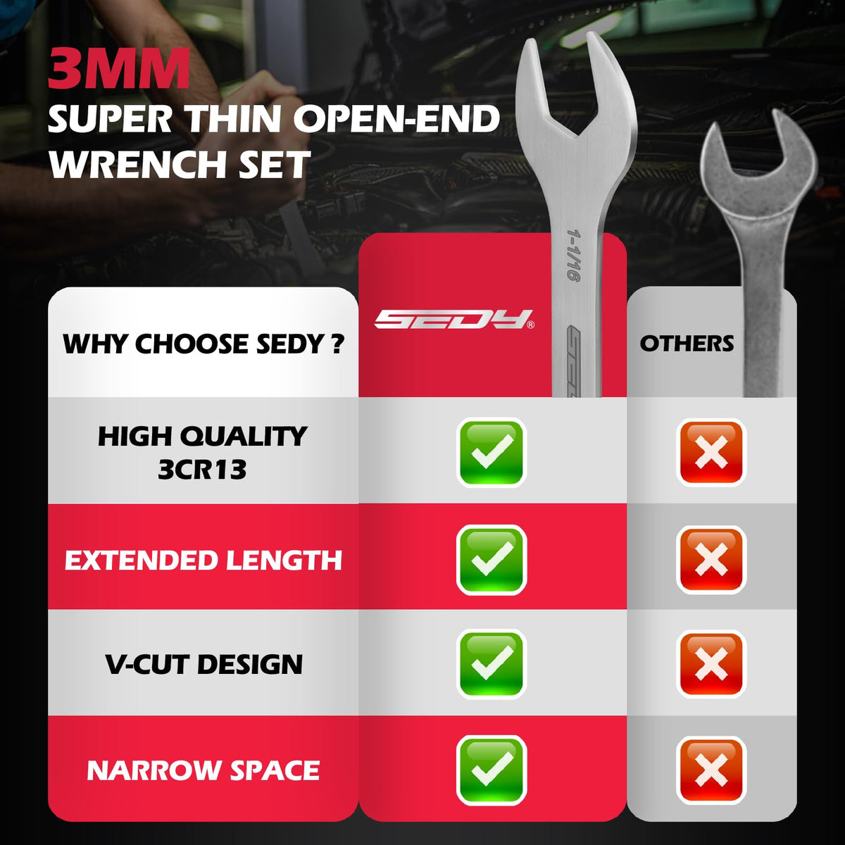Double-ended design provides two leverage points for faster, precise turns.