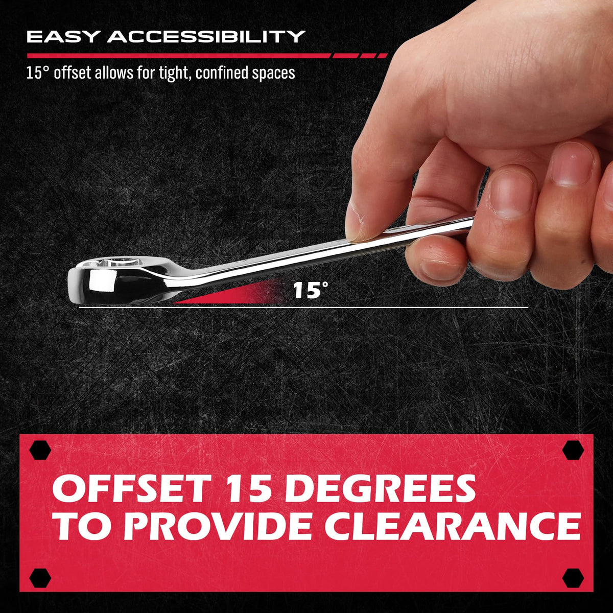 SEDY double-open-end-wrench-design enables easier access in tight spaces.