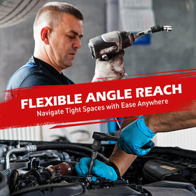 SEDY extended-reach design enabling access to hard-to-reach fasteners