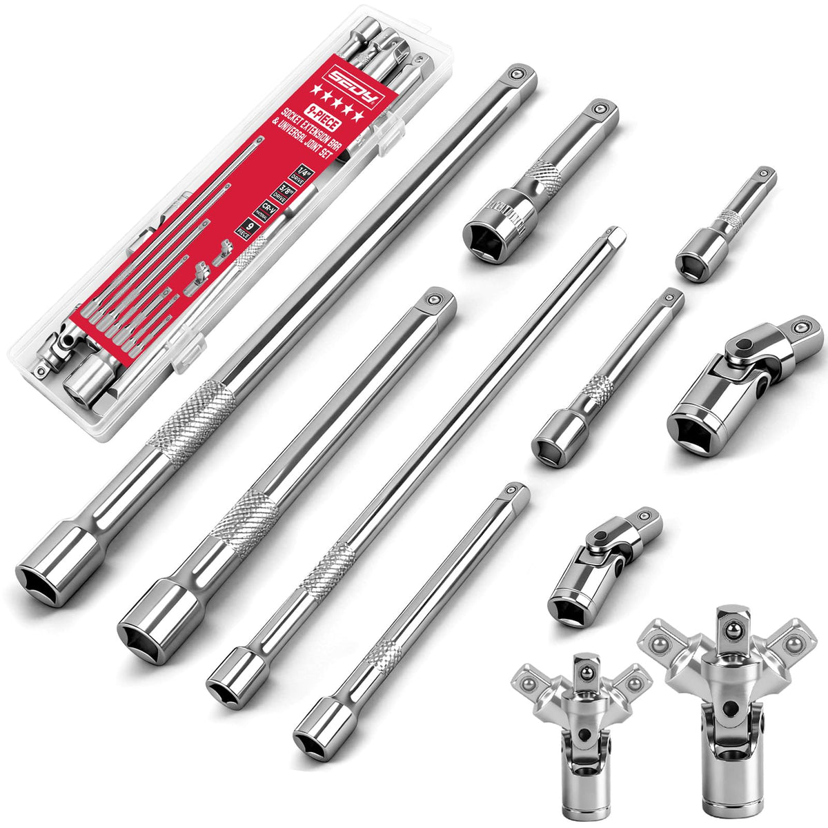 SEDY extension set 2in 1-4in drive enables compact reach in tight spaces