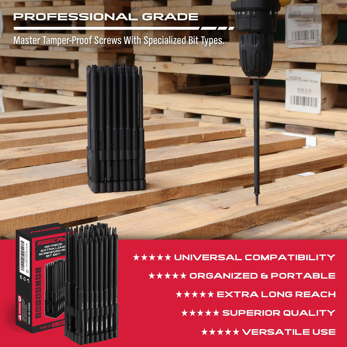 SEDY universal 1/4 inch hex shank fits most drills