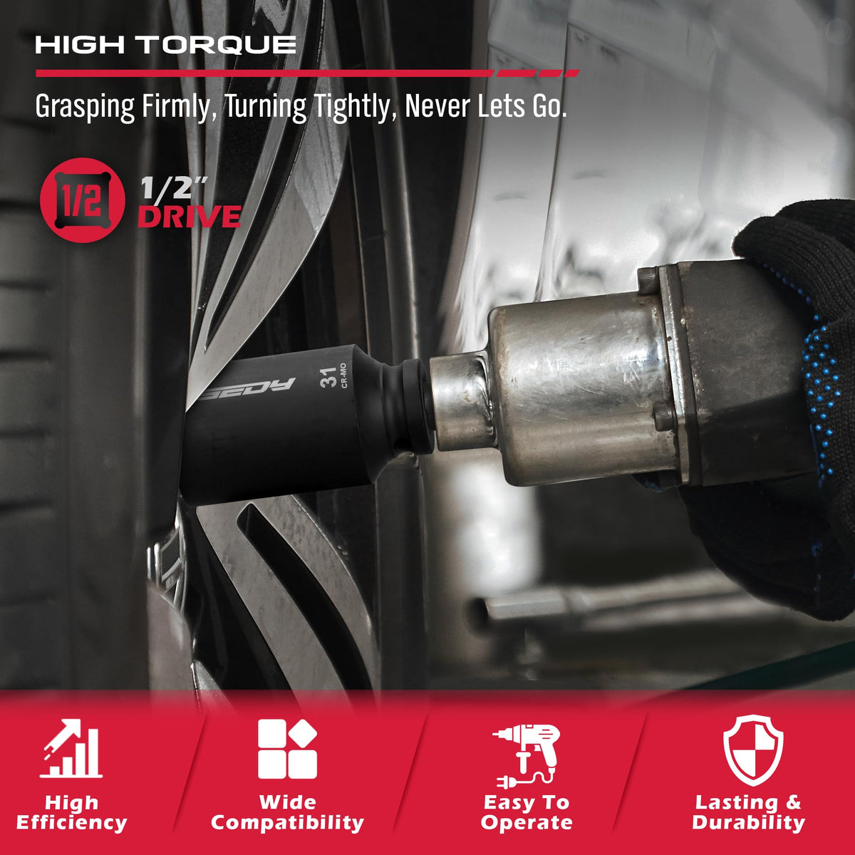 SEDY 29mm deep impact socket for large fasteners and wheel work